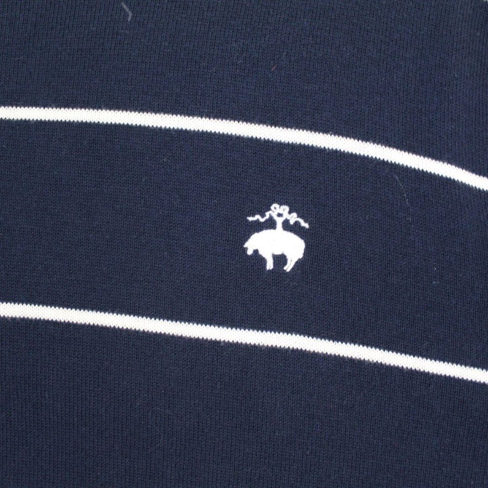 Brooks Brothers “346” Men’s Cotton Striped Sweater - Picture 4 of 6